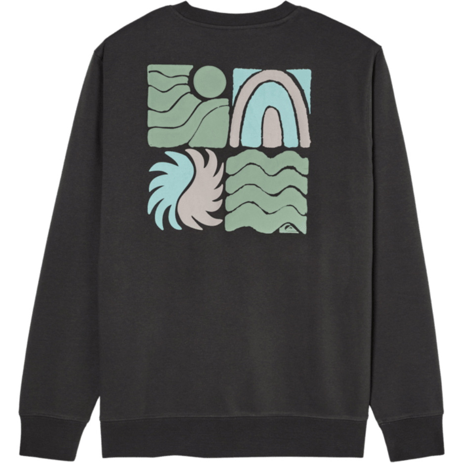 2026 Quiksilver Mens Vibes Crew Sweatshirt EQYFT05235 - Tarmac